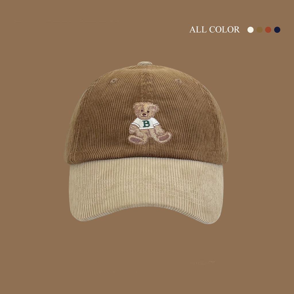 Cute Bear Baseball Cap With Warmth And Windproof Features For Fall Winter Fashion