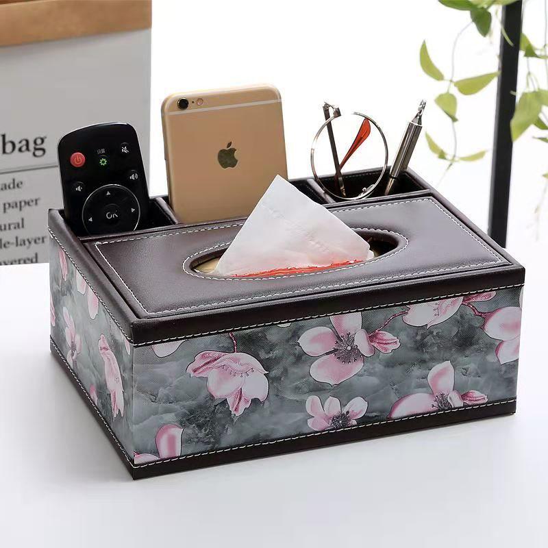 Multi-functional Tissue Box with Remote Control Storage for Living Room