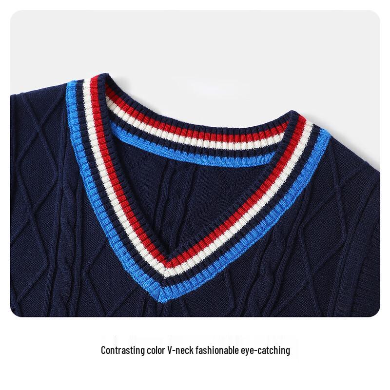 Navigare Boy's Fall Vest - Kids' Sleeveless Knitted Sweater