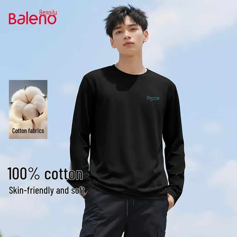 Baleno Men's Heavyweight Cotton Long-Sleeve T-Shirt