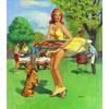 Pin Up Girl Metal Wall Art Poster, 30x20cm Vintage Home Decor
