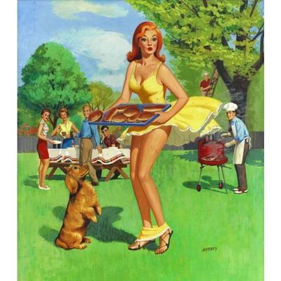 Pin Up Girl Metal Wall Art Poster, 30x20cm Vintage Home Decor