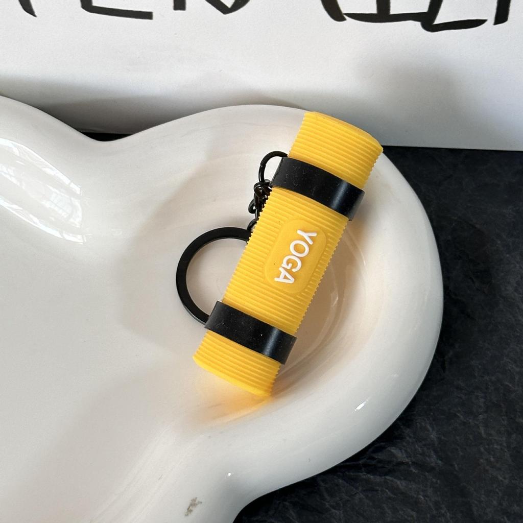 Miu Series Dumbbell Plate Keychain: Trendy Fitness Accessory & Sports Jewelry Gift