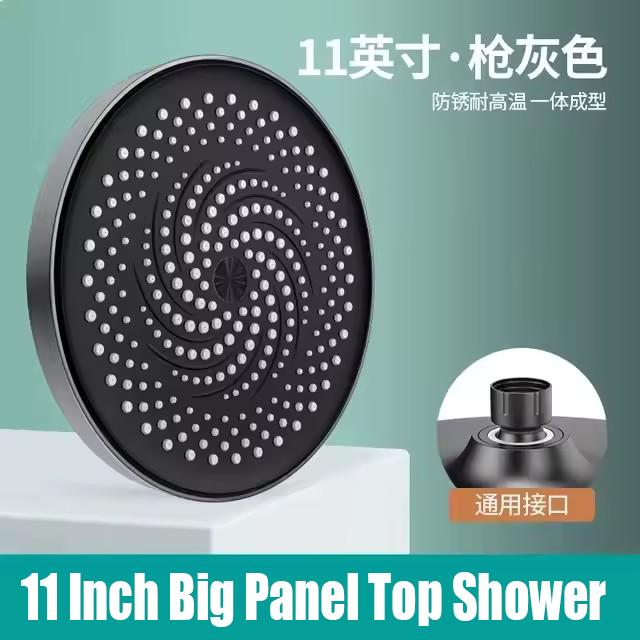 275mm Big Panel Water Saving Supercharge Ceiling Mounted Shower Head 11 Inch High Pressure Large Flow Rainfall Top Showerhead