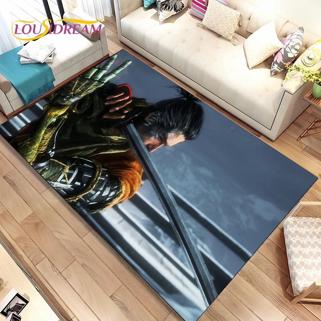 3D HD Sekiro Series Game Gamer Area Rug,Carpet Rug for Home Living Room Bedroom Sofa Doormat Decor,kids Play Non-slip Floor Mat