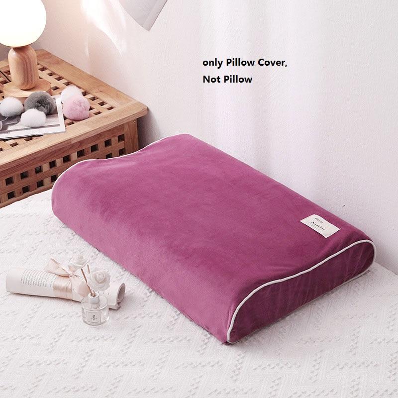 Contour Memory Foam Pillow Case Soft Velvet Pillowcase Neck Latex Pillow Cover Cushion Protector Home Decor 30x50cm 40x60cm