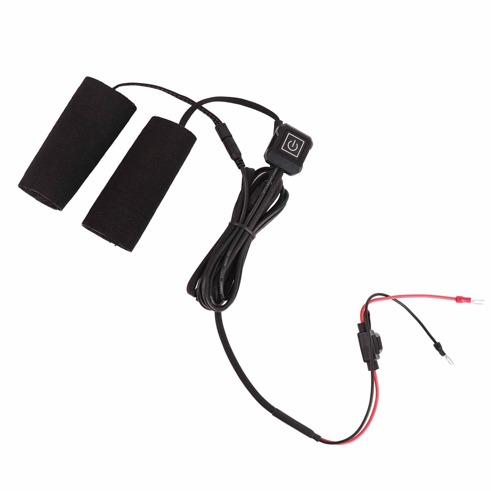 USB Heated Grips Removable Motorcycle Warmer Overgrip Handlebar Temperature Adjustable Electric Vehicle Heated Grips with Switch Color: Black