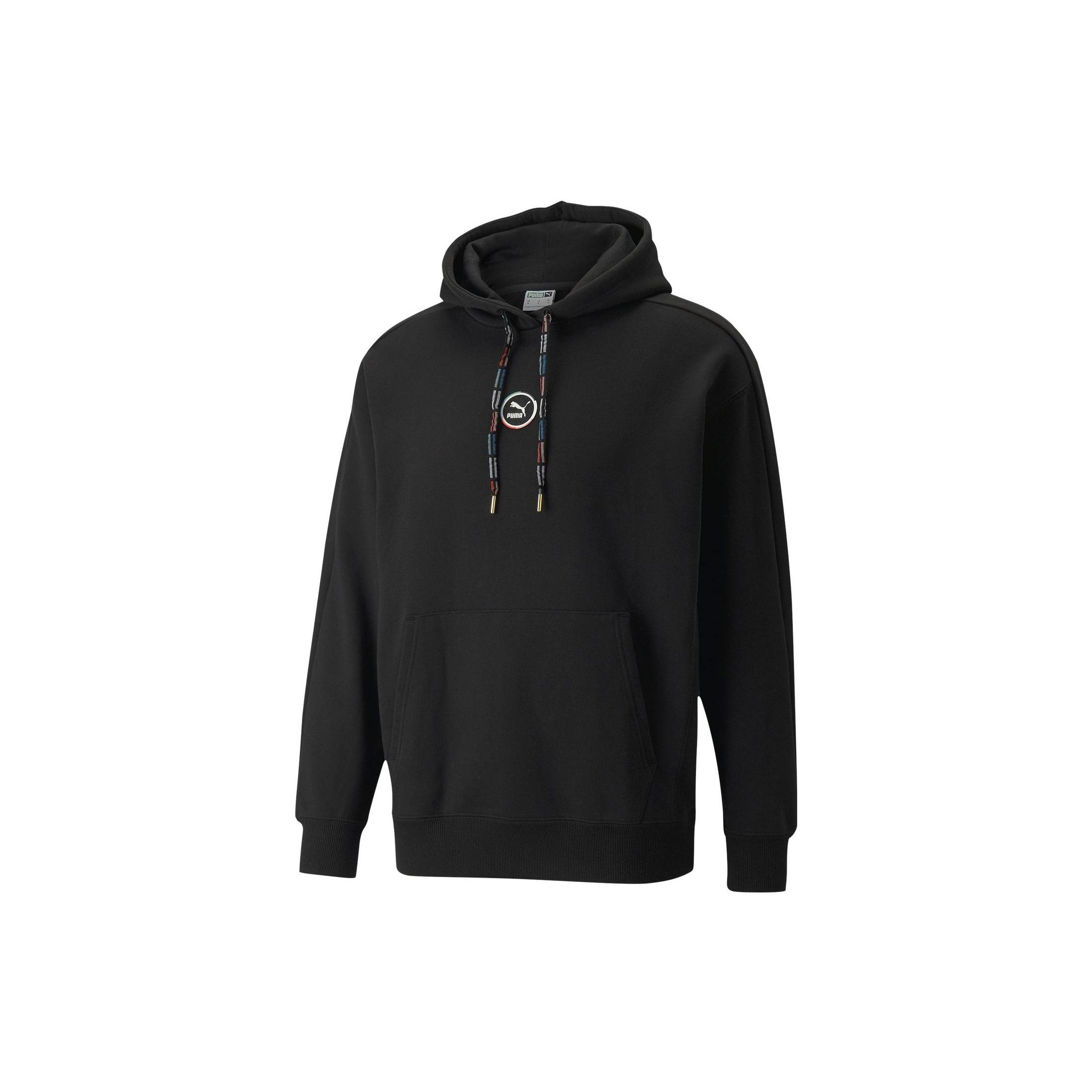 PUMA Circle Logo Hoodie Black Men s 535374-01 M