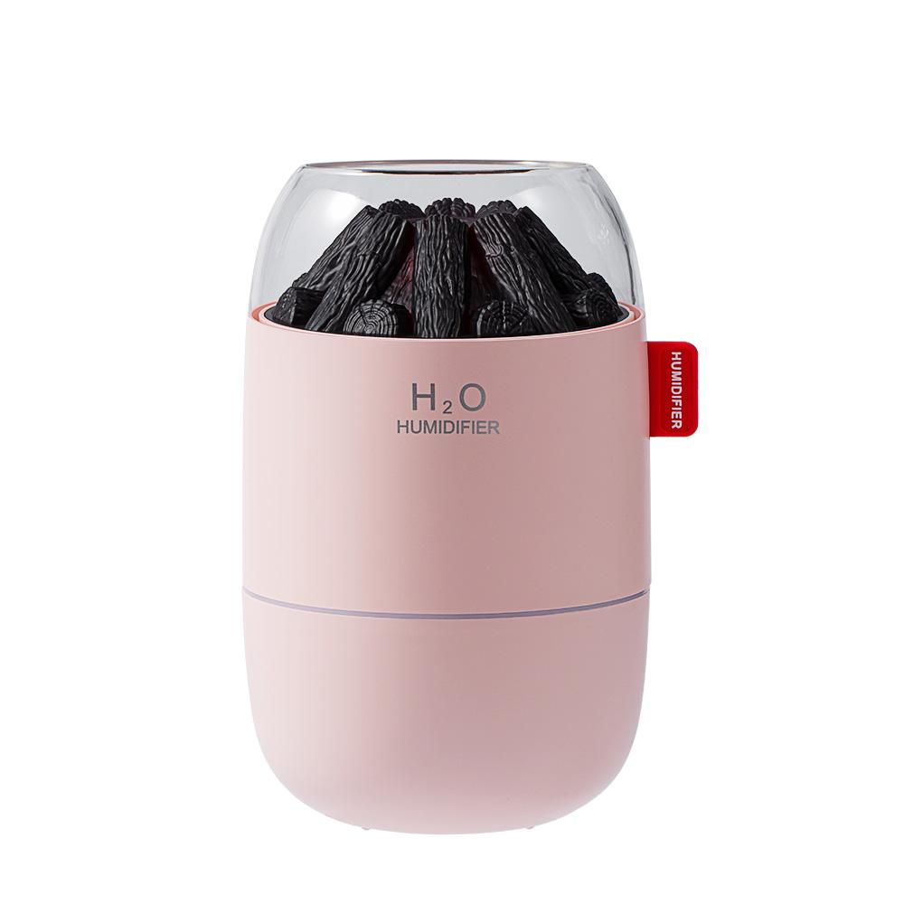 

280 ML New Charcoal Fire Humidificador Portable Smart Mini Firewood Air Humidifier Ultrasonic Simulated Volcano Room Humidifier