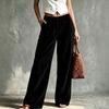 Women's Casual Loose Fit Wide Leg Pants Color Trousers for Everyday Wear