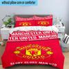 Manchester Crest 3PCS Bedding Set 2D Printing (Includes 1 Duvet Cover + 2 Pillowcases Coreless), Bedroom decor,Fan Gift