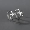 Cross Earrings Men's Trendy Personality Hip-hop Style Earrings Fashion Simple Cross Fringed Ear Buckles