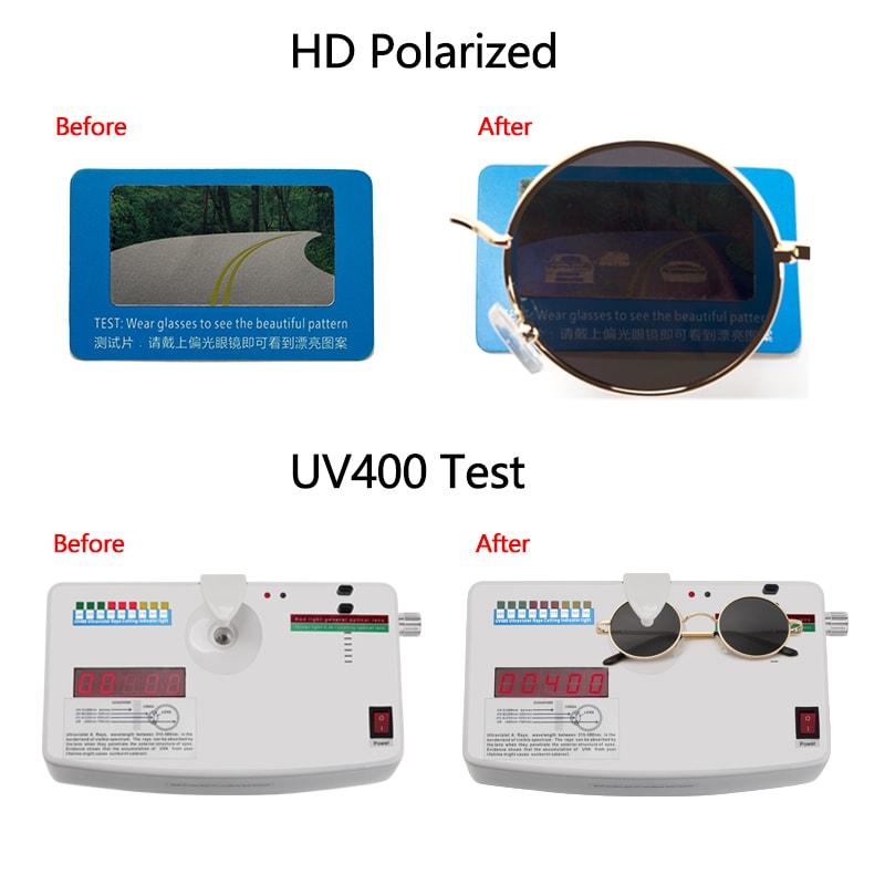 1Pc Brand Designer Polarized Round Sunglasses Classic Small Vintage Retro Glasses Women Metal Eyewear