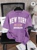 New York City Brooklyn  Print Washed TShirt Mens Cotton Oversized T Shirts Casual Short Sleeve ONeck Tops Summer Male Tees