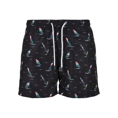 Urban Classics Mens Surf Print Swim Shorts