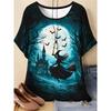 Summer Women’s Casual Fashion 3D Printed T-shirt Loose Breathable Plus-size Casual Sports Versatile Crew Neck Short-sleeve T-shirt