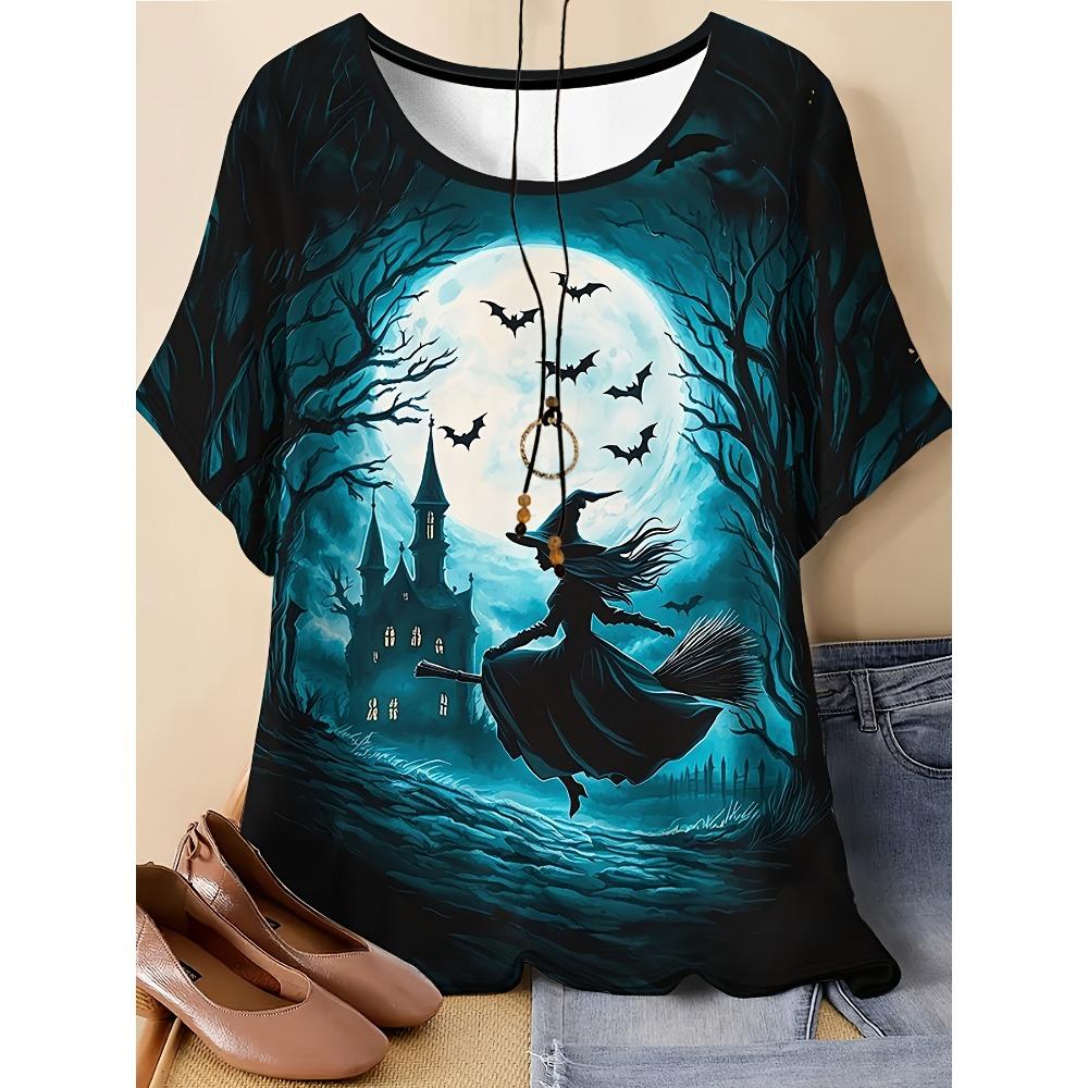 Summer Women’s Casual Fashion 3D Printed T-shirt Loose Breathable Plus-size Casual Sports Versatile Crew Neck Short-sleeve T-shirt