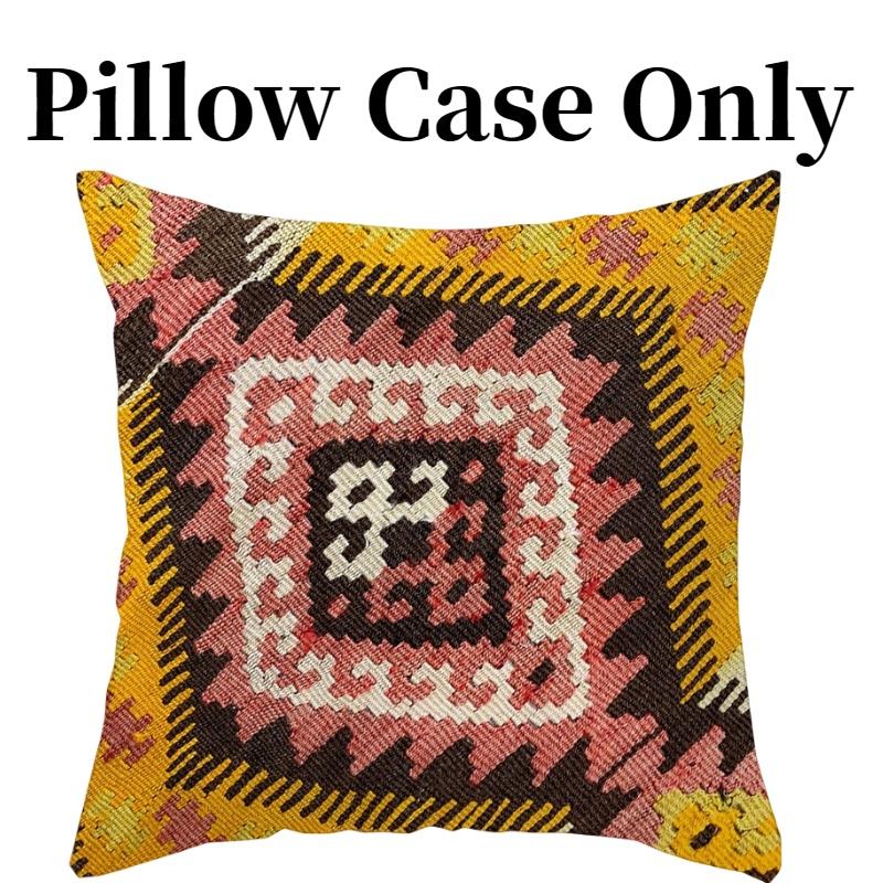 Bohemian Kilim Style Linen Pillow Cover 45x45cm For Home Dcor