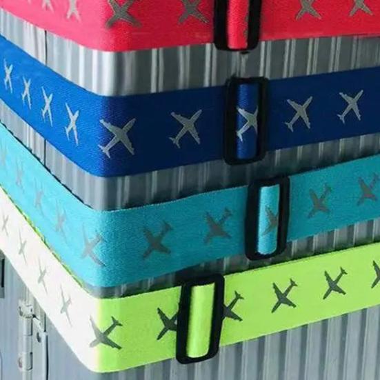 3 Kadranlı Şifreli Bagaj Kayışları Ayarlanabilir Ağır Hizmet Tipi Valiz Kemeri Yüksek Görünürlüklü Seyahat Aksesuarı