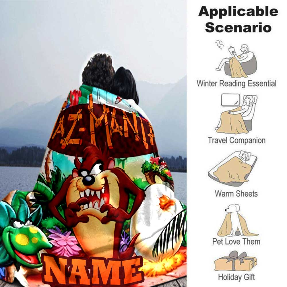 Warner Bros. Movies (3) Customize Your Name Blanket Multi-purpose Customizable Blanket Durable Comfort Throw For Bedding Sofa Livingroom Office