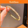 Bracciale Circolare Quadrato in Rame e Zircone con Zirconia Cubica per Donne Eleganti