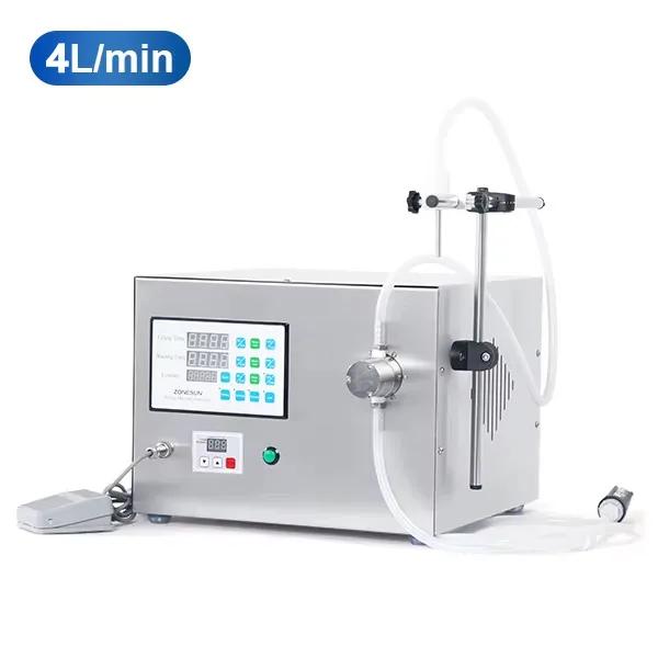 

ZONESUN ZS-YTMP1S Liquid Bottle Filling Machine Magnetic Pump Perfume Mineral Essential Oil Water Beverage Packing Machinery 110 volts 4L per minute