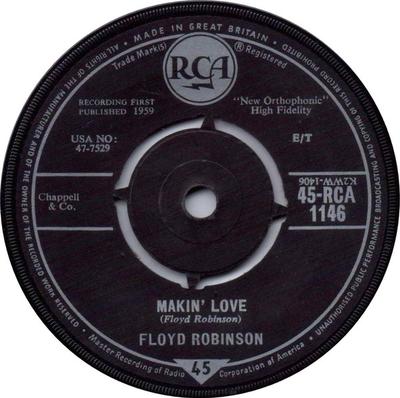7palcová deska FLOYD ROBINSON - Makin' Love 45RCA1146 RCA 1959 UK Rock Použitá