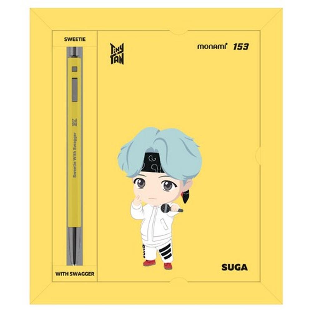 MONAMI TinyTAN BTS 153 ID 0.7mm Ballpoint Pen & 3 Notebooks Set