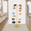 7-Tier Golden Hat Wig Display Stand, Freestanding Multi-Tiered Hats Racks, 22 In Wide 65 Inch High Storage Organizer for Retail