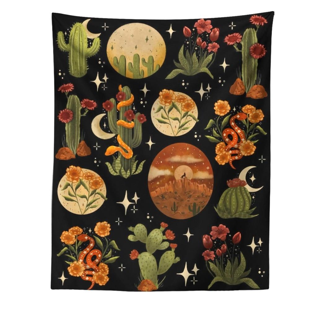 Botanischer Kaktus-Wandteppich, Wandbehang, Mond, Sternenhimmel, Pilzkarte,  Hippie-Bohemien-Wandteppich, psychedelische Hexerei, Heimdekoration gnstig  kaufen  Preis, kostenloser Versand, echte Bewertungen mit Fotos  Joom