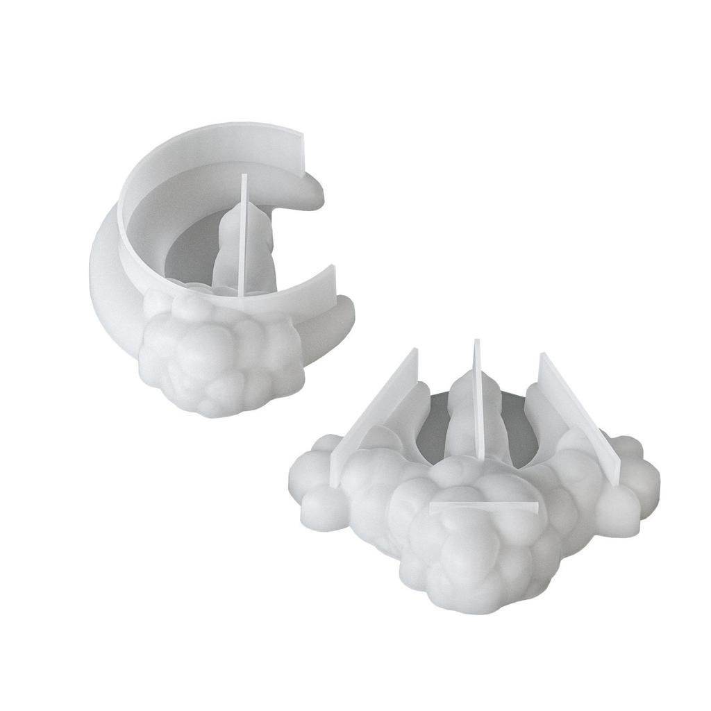 Moon Cat Silicone Mold: DIY Aroma Stone & Plaster Epoxy for Cross-Border Bubble Cloud Starry Sky Ornament