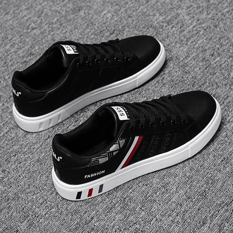 2024 Spring Men's Extra Large Casual Skate Shoes, Trendy Breathable White Low-Top Sneakers
