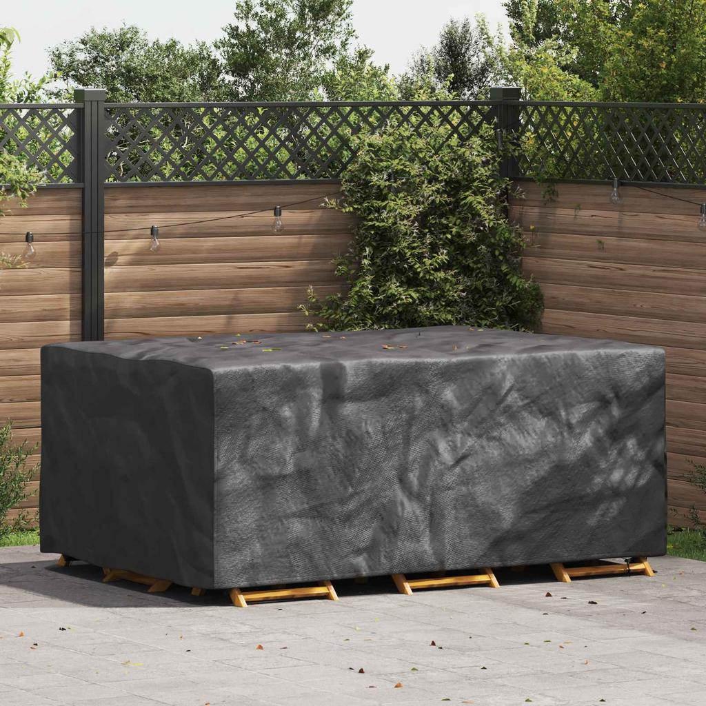Solid Black Furniture Cover 230 x 165 x 80 cm 210D
