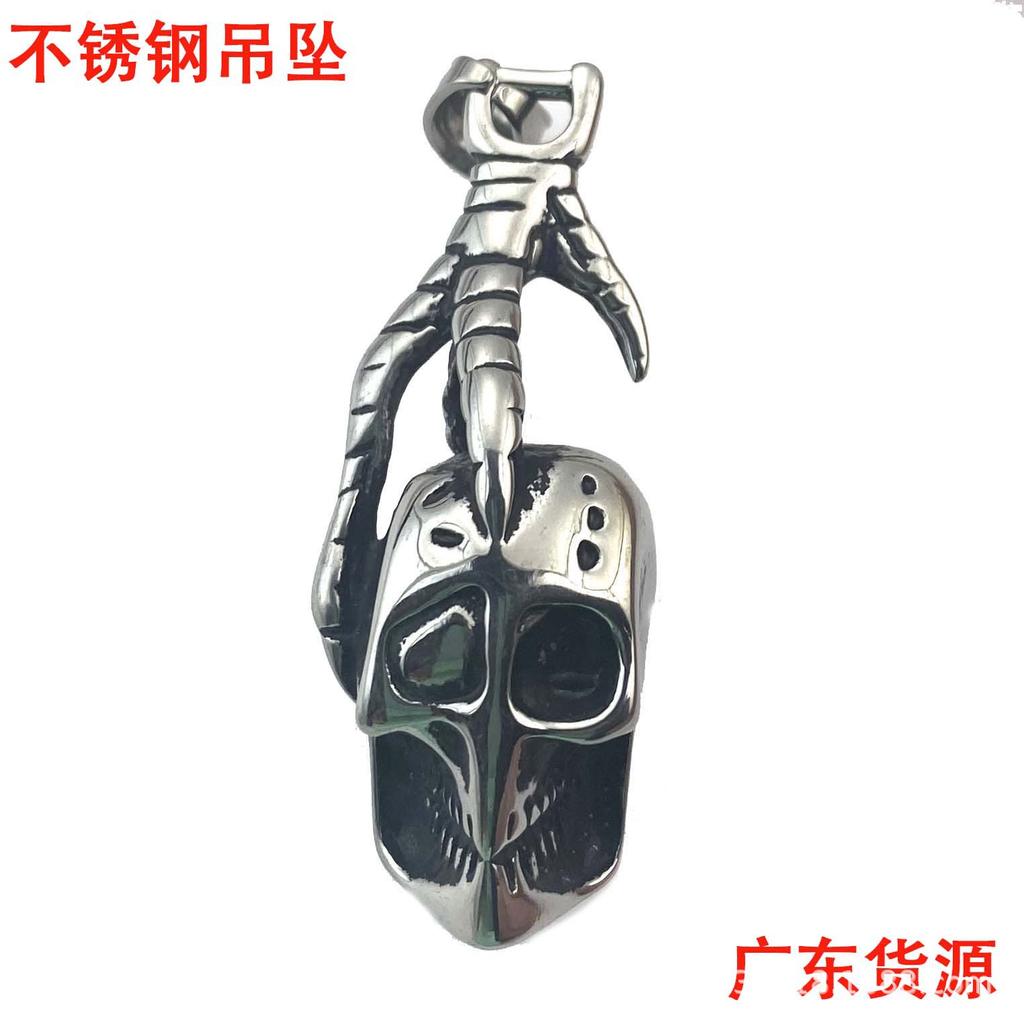 Halloweenowa Osobowość Orli Pazur Czaszka Stal Nierdzewna Wisiorek Hip Hop Wszechstronny Tytanowa Stal Naszyjnik Łańcuch do Swetra
