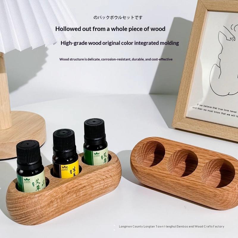 3/9 Grids Wood Essential Oil Storage Rack For Beauty Salon Essential Oil Storage Boxes Essential Oil Placement And Display