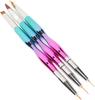 NAILWIND 3pcs Nail Liner Brush, Double Ended Nail Art Brushes, Nail Art Brush Set, Nail Art Painting Drawing Brush, Gel Nail Brush Set, Nail Art Pa