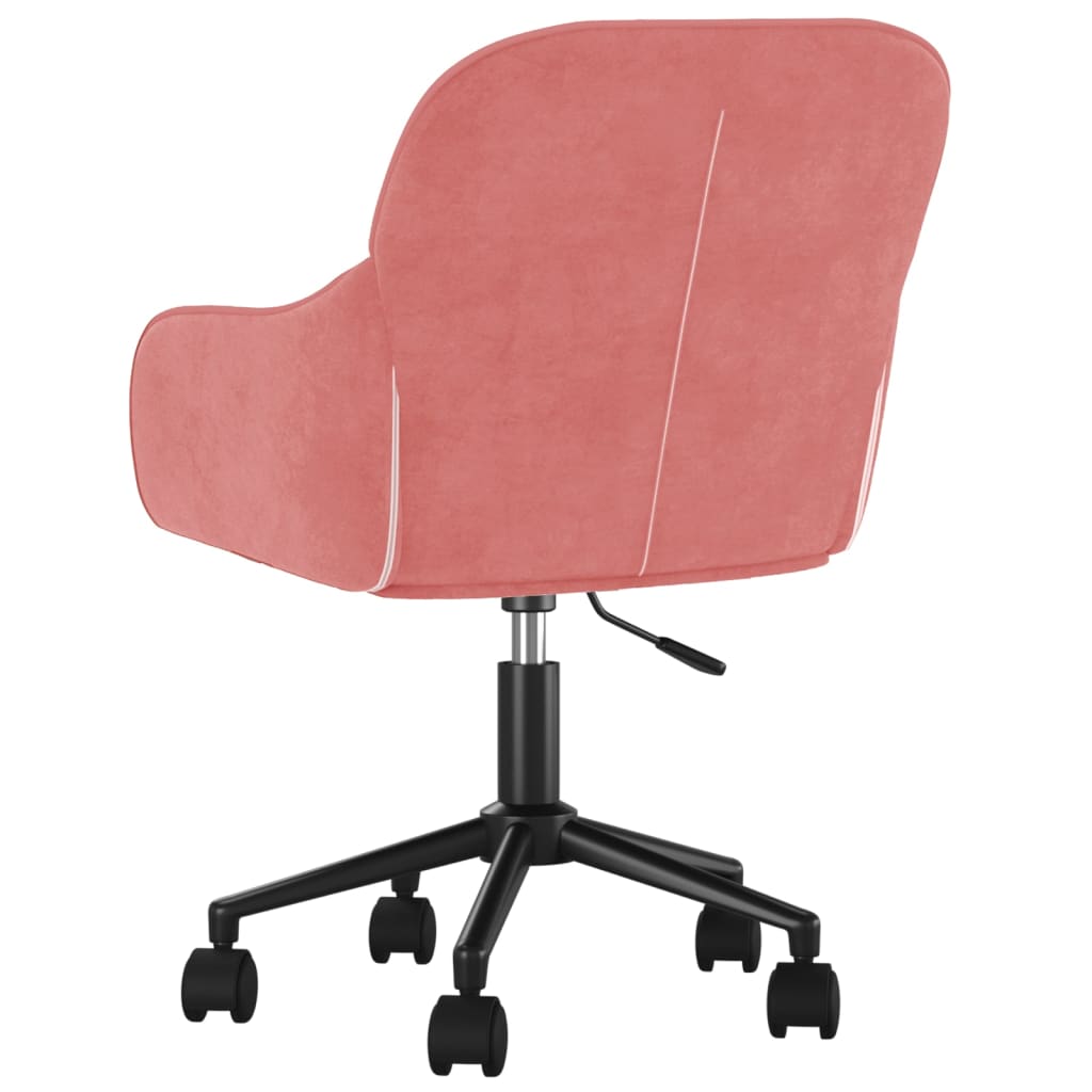Dining Room Chairs 2 Pcs Swivel Pink Velvet