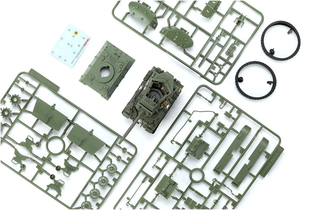 GSI Creos Mon Model World War Toon Series US Army Tank Destroyer M10 Wolverine Plastic Model MWWT020 (Molded Color)