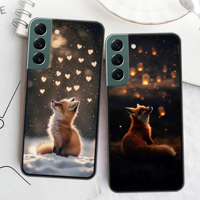 Red Fox Vulpes Phone Case For Samsung Galaxy S22 S25 Ultra S21 S10 Plus S26 Edge S20 S23 S24 FE Cover Silicone Soft TPU Clea