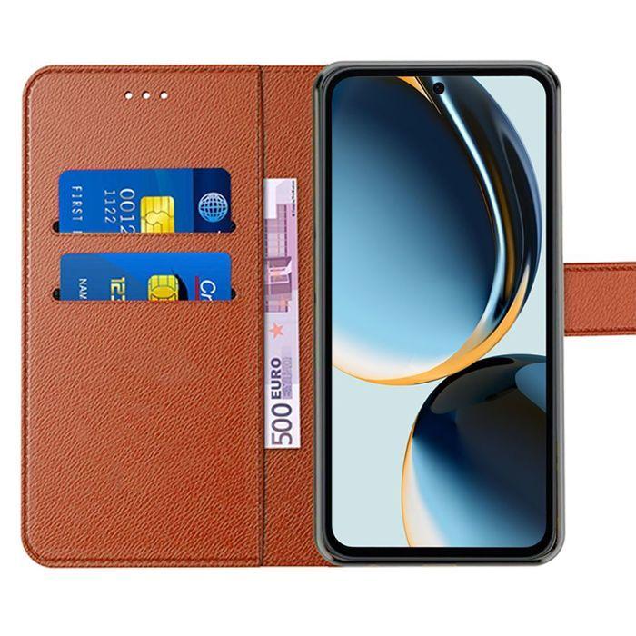 Coque de protection - BOOLING - pour Samsung Galaxy A36/A56 5G - Cuir Synthétique - Marron - Antichoc