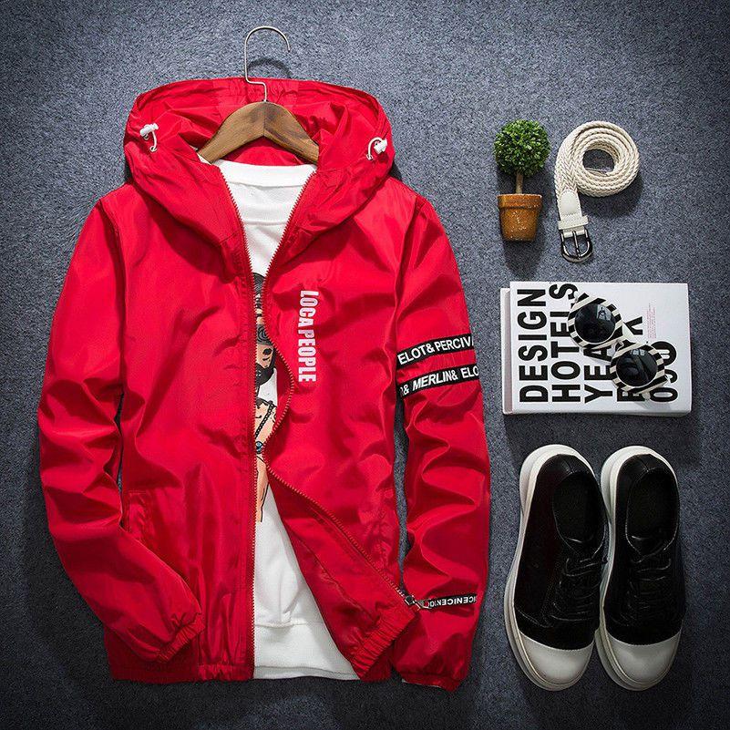 Premium Quality Men's Casual Hooded Coat Slim Fit Jacket Stylish Windbreaker Hoodie