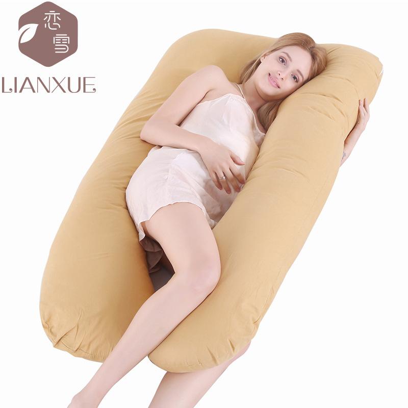 Crystal Velvet U-shaped Pregnancy Pillow Waist Protection Side Sleeping Pillow Breastfeeding Multifunctional Hug Pillow