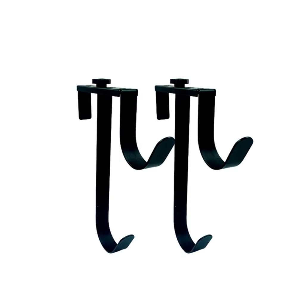 2Pcs Double Hook Pool Pole Hanger Metal Fence Hooks No Drill Pool Pole Fixing Hooks  Net Storage