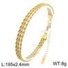 Trendy Ins Style 3-Layer Twisted Rope Chain Bracelet Stainless Steel Minimalist Unisex Fashion Hand Jewelry