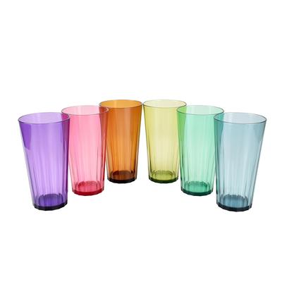 Claritte In 600ml Tumbler Glass Cup Set of 6 Material Processing Dishwasher Safe Made of Plastic Gift Present Gift [Made Japan] - - Break-resistant -