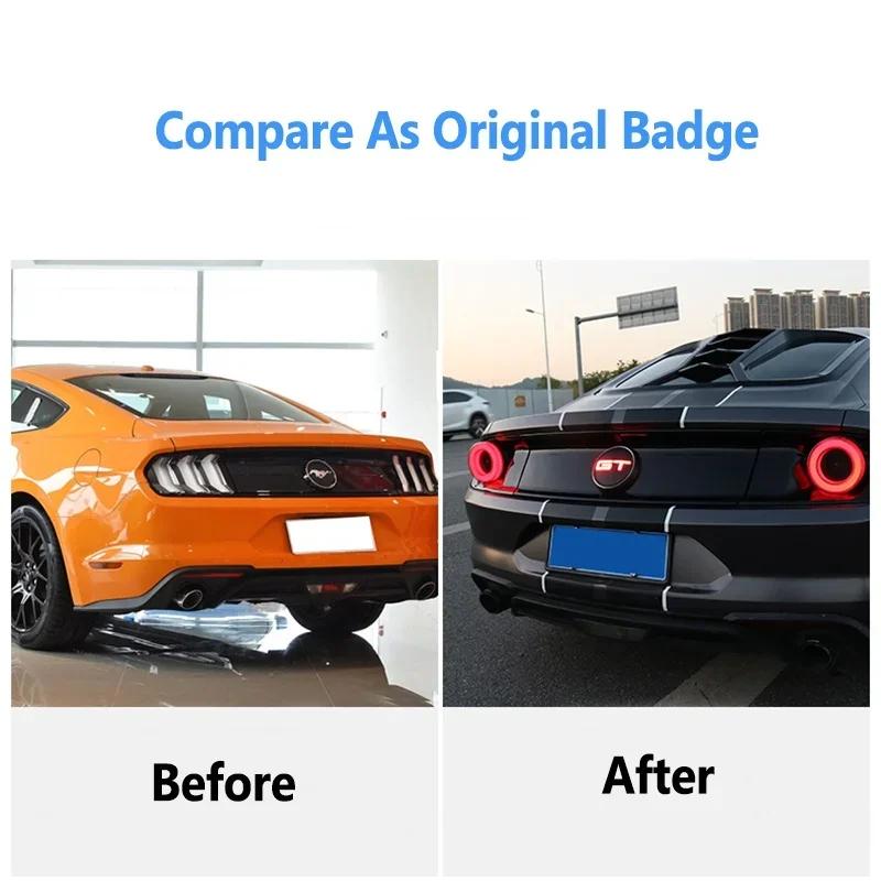 LED Auto Front Hood Emblem for Ford GT Logo Mustang 2015-2019 Rear Trunk Badge Light Car Styling Modification Accessories