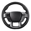 Custom Car Steering Wheel Cover For Ford F-150 F150 King Ranch Lariat Platinum XL XLT Volant Leather Braid For Steering