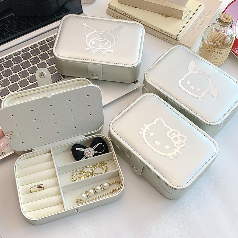 Sanrio Charm Pu Jewelry Box With Soft Hardness For Women And Gift Use