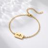 Stainless Steel Animal Letter Star Bracelet - Unisex Fashion Accessory