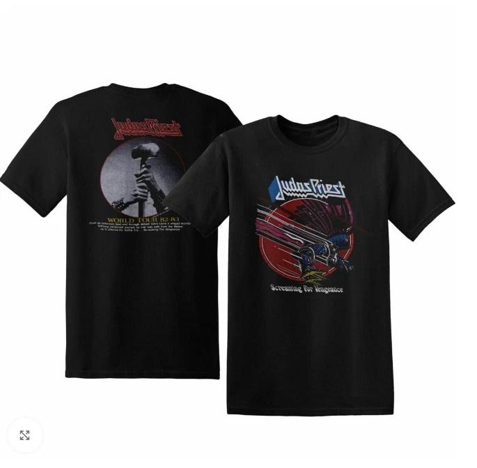 1982 Judas Priest Screaming For Vengeance Мировой тур Футболка Даты Унисекс 3XL